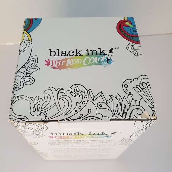 Black Ink Just Add Color 17 oz Ceramic Travel Tall Cup w/Lid New Open Box *READ* - Picture 11 of 14